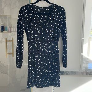 Miss Selfridge Heart Print Dress us2/uk6